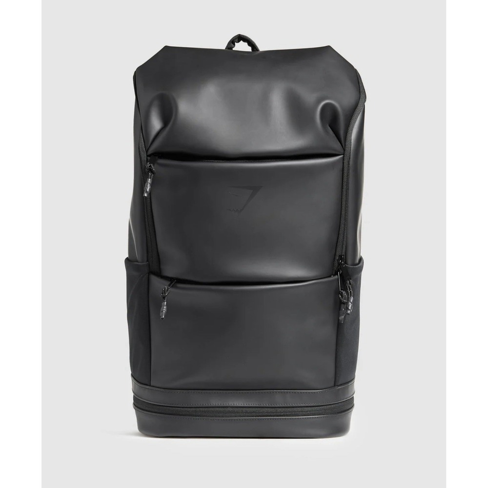 NEW Gymshark Sleek Backpack Cement Black Gym Bag College Backpack - Picture 2 of 7